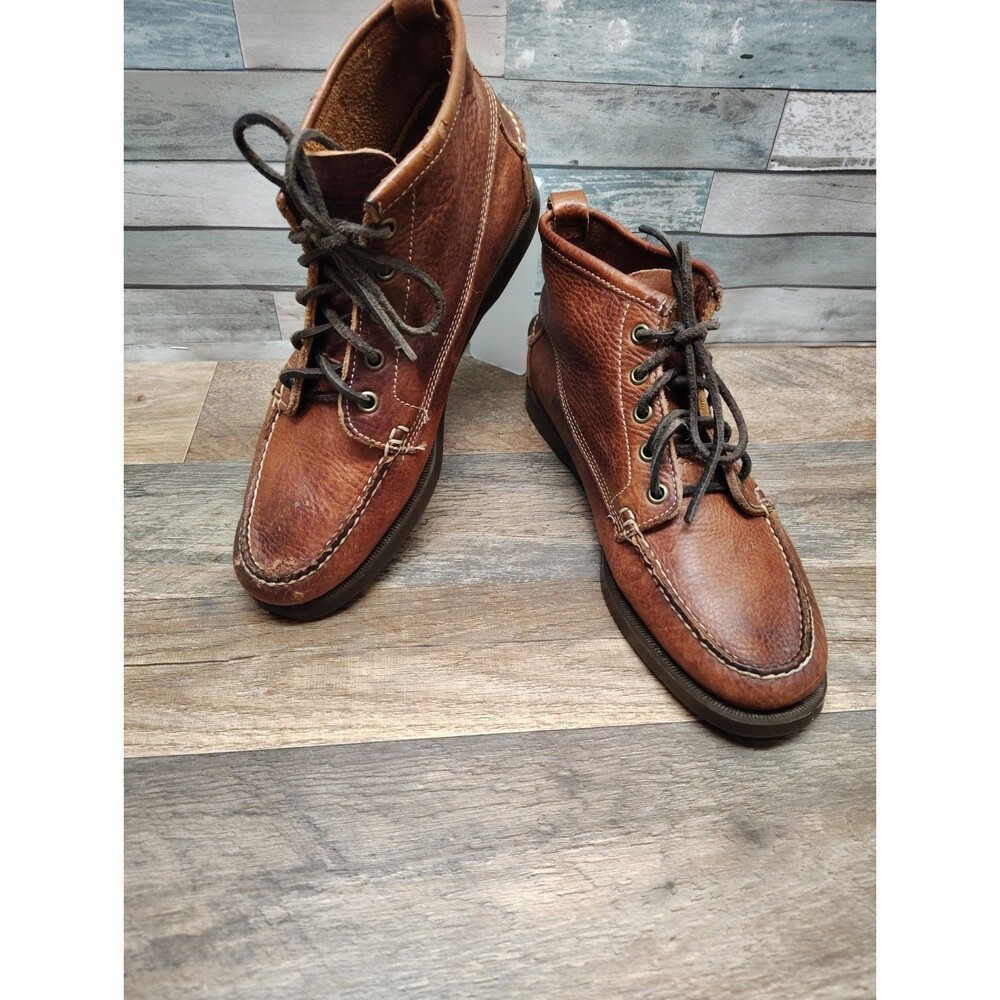 Ronnie Fieg By Sebago Women's 10 Docksides Ankle Boots Distressed Leather READ